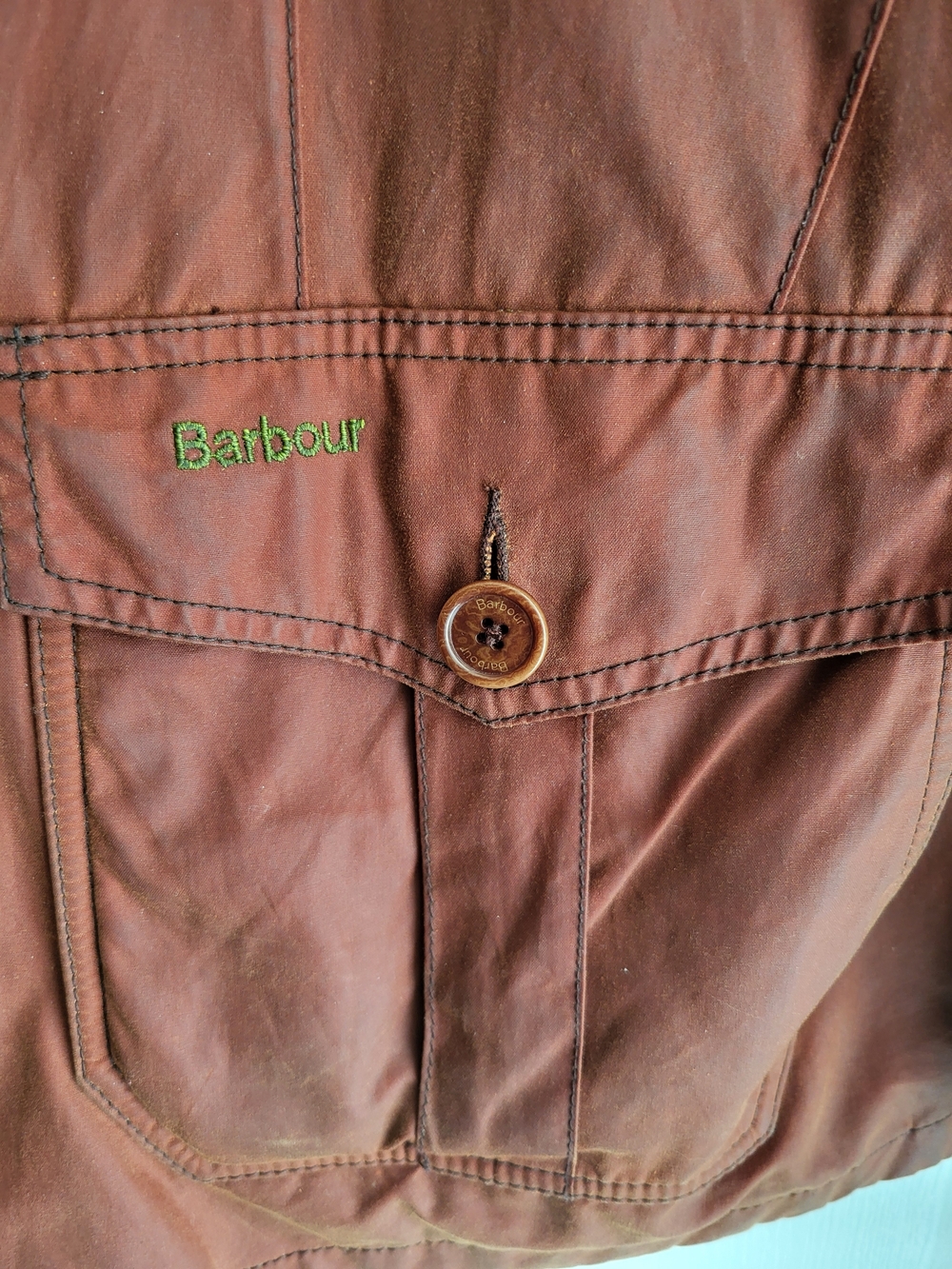 RARE Barbour Lutz Wax Jacket In Rust - Picture 8 of 12